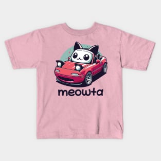 Cute Miata Cat Edition Kids T-Shirt